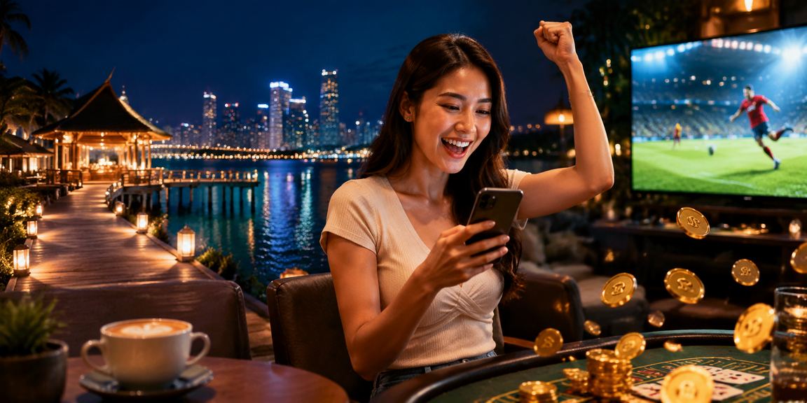 Pemain kasino di Johor menikmati permainan baccarat langsung dalam suasana tempatan